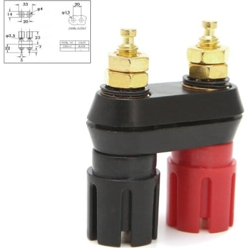 Dual 4mm Banana Plug Jack Socket Binding Post for Speaker Amplifier Terminal