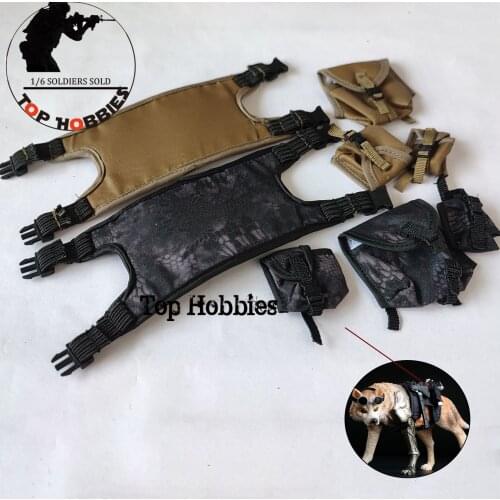 AS TOYS Wolf of war Wolf AS002 Black/Sand Chest Hanging Vest Resin Fabric For 1/6 Sca Animal Model not include wolf