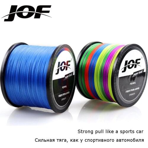 JOF 100M 300M 500M 8 strand Braided Fishing Line Multifilament Carp Fishing Accessories Sea PE Fishing Wire Super Strong 100LB