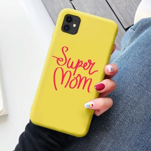 Candy mother Phone Case For iphone 12 6S 7 8 Plus Super Dad Mom Baby Girl Family Coque for Iphone 11 Pro X XS Max XR SE2020