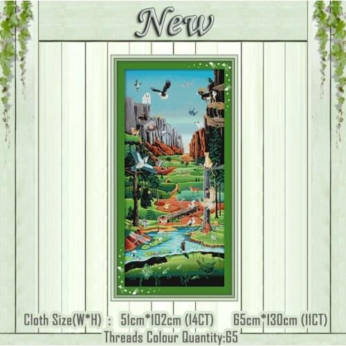 The Promised Land scenery decor painting counted printed on the canvas DMC 11CT 14CT kits Cross Stitch embroidery needlework Set