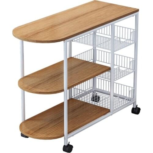 Kitchen racks floor multi-layer spice rack multi-function countertop microwave oven home vegetable storage rack dish rack