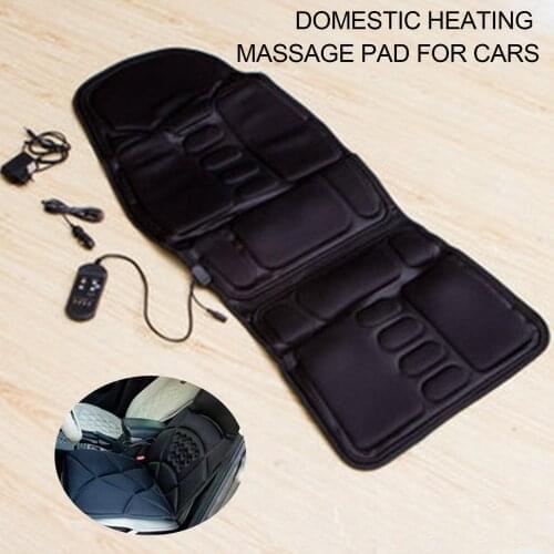 Massager electric Heating Vibrating Back Massage Chair Cussion machine Car Home Office Lumbar Neck Mattress Pain Relief reliever