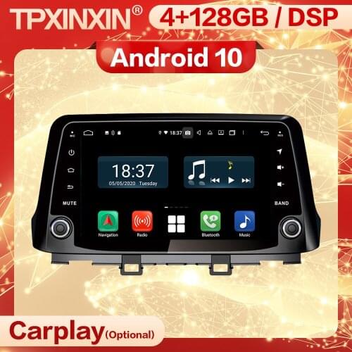 4+128G Carplay 2 Din Android With Screen Multimedia Stereo Receiver For Hyundai Kona 2017 2018 Auto Radio Audio Player Head Unit