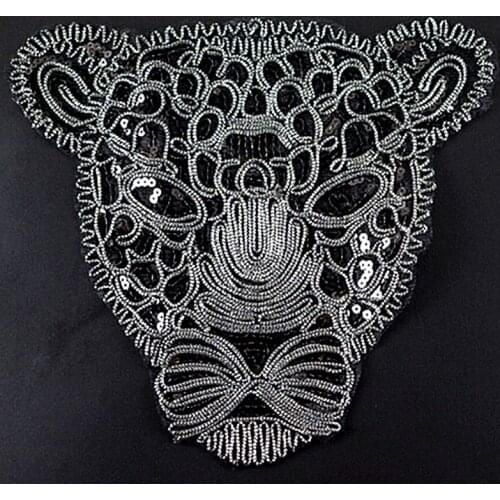 Name Logo Patch Leopard Patches Bulk for Clothing Black Sequin Accessories Diy Stickers for Clothes Large Badge Free Shipping