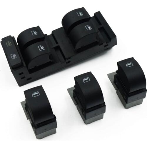 New For Audi A3 A6 C5 RS6 S6 Allroad 1998 - 2004 4PCS Single Master Power Window Switch Panel Button 4B0 959 851 / 4B0 959 855A