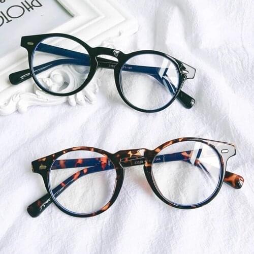 Elbru Computer Glasses Men Spectacle Frames Anti Blue Light Plain Glasses Anti Glare Eyeglasses Frame Women Square Clear Lens