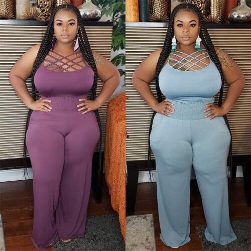 Sexy Solid Color Camisole Loose Large Size Two-piece Knitted Fabric Ladies Casual Suit Temperament Commuter