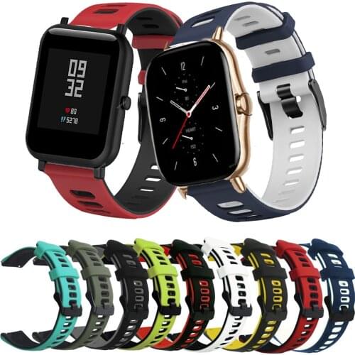 Silicone Wrist Band Strap For Huami Amazfit GTS 2 / Mini Smart Watch Band Sport Bracelet For Xiaomi Amazfit Bip S/U / Pro / GTS2