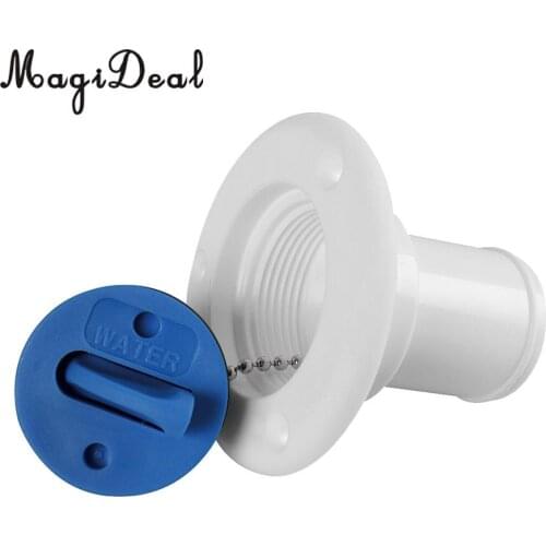 Universal Nylon 38mm 1.5'' Water Deck Filler with Blue Cap and Chain for Marine Boat Dinghy Yacht Tank Deck Fill Accessories