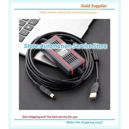 USB-QC30R2 To 6PIN Q Series PLC Cable New Type High Quality Fdi Chip In Box With CD