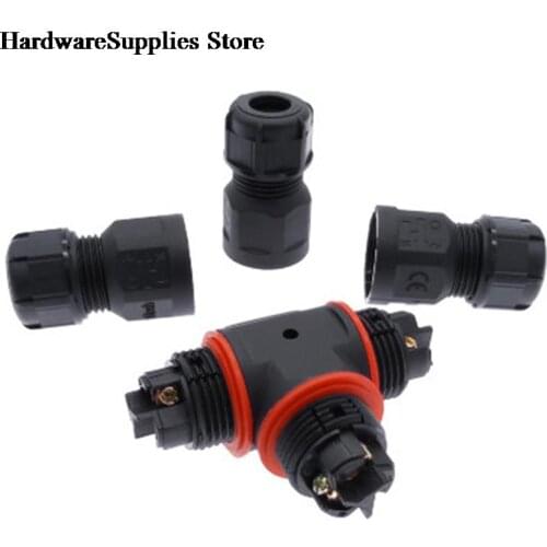 Waterproof connector T Shape 2/3Pin Cable Wire Gland Sleeve connector quick connect waterproof connector