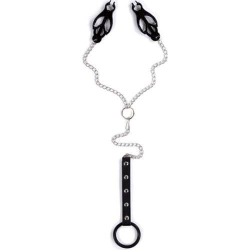 Metal Nipple Clamps with Penis Rings for Men Breast Clip S&M Bdsm Bondage Sex Toys for Couples Sex Shop Fetish Wear Erotic Toy