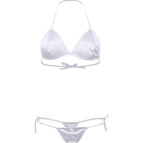 Women Underwear Halter Bikini Thong Bra Set Strappy Lingerie Babydoll Bodysuit