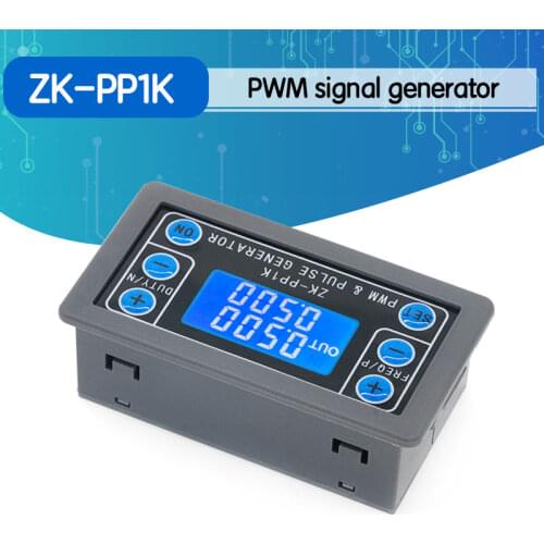 LCD Digital PWM Signal Generator pulse frequency duty cycle adjustable square wave rectangular wave signal function generator