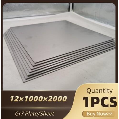 1pcs Gr7 TA9 Ti-0.2Pd Titanium Alloy Plate Ti Sheet 12*1000*2000mm For DIY OEM Metalworking Supplies
