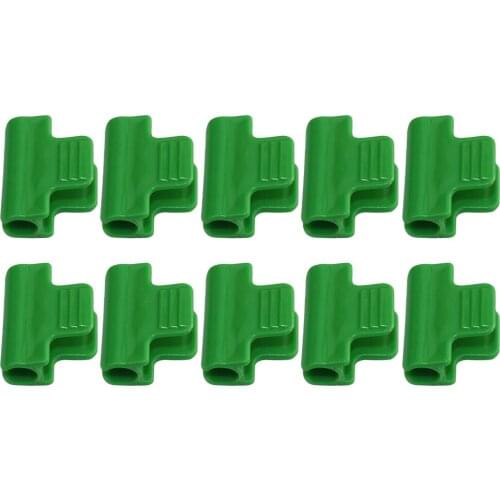 10Pcs Plastic Pipe Clamps For Greenhouse Frame Pipe Film Sunshade Net Vegetable Fruit Cover Insect Net Fixing Clamp Clip