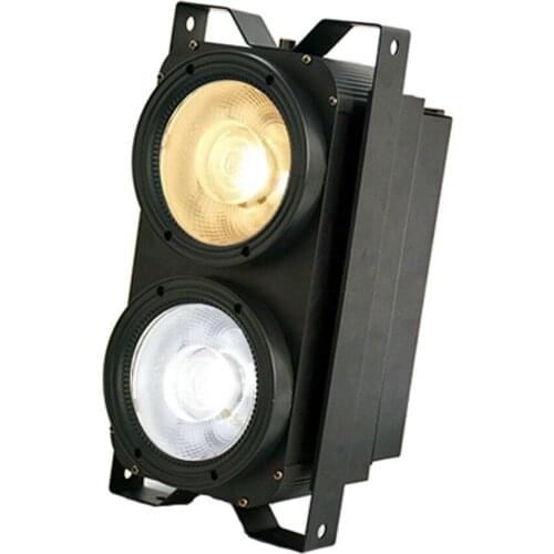 2 Eyes 2x100W LED Audience Light/200W Cool/Warm White 2in1 COB Effect LED Surface Stage Light/Theaters DMX512 LED Blinder Lights