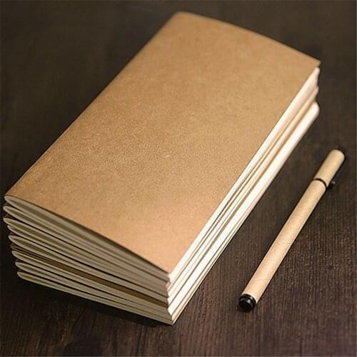 32 Sheets Vintage Kraft Paper Notebook Blank Lattice Line Diary Weekly Monthly Planner Schedule Organizer School Office Supplies