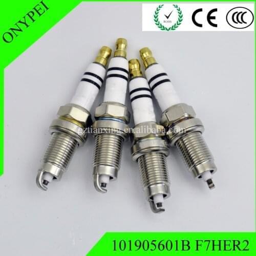 4pcs) 101905601B F7HER2 Normal Power Spark Plug For Polo Golf Canddy Seat Fabia Skoda Ibiza