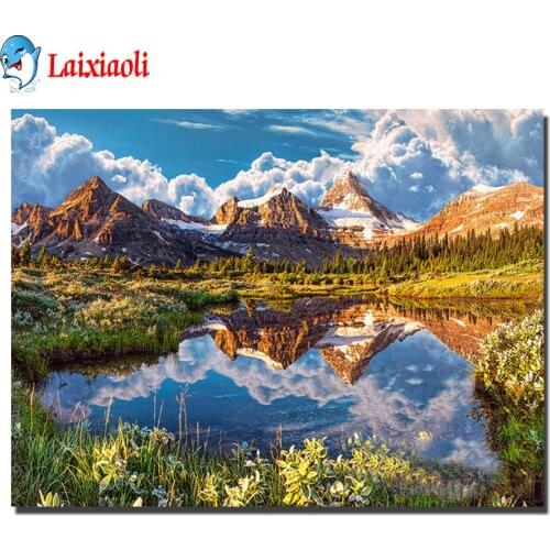Diamond Painting 5D Nutural Landscape Diamond Embroidery Full Drill Cross Stitch Set DIY mountain sky view New Arrival Wall Art