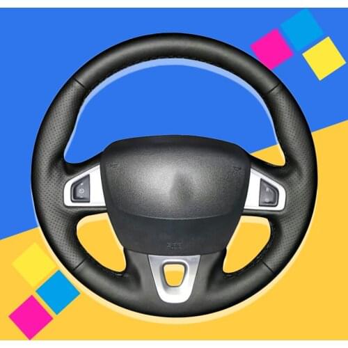 Auto Braid On The Steering Wheel Cover for Renault Megane 2008-2016 Fluence (ZE) 2010-2016 Kangoo 2014-2019 Car Covers Styling