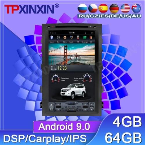 64G For Toyota Land cruiser 2008-2015 Android 9 Car Radio Tape Recorder Multimedia Player GPS Navigation Tesla 17'' Big Screen