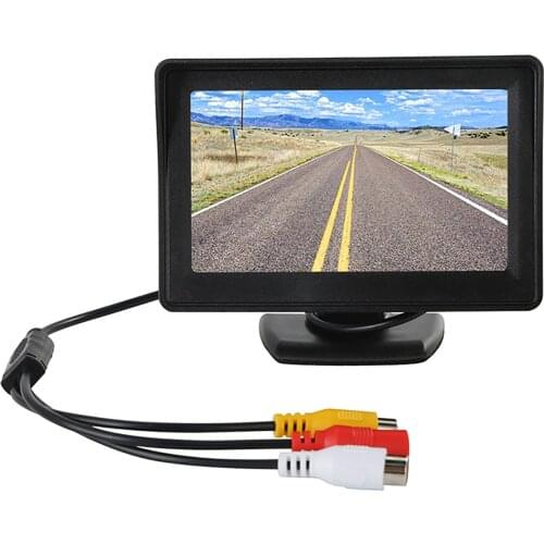 Car Reversing Camera LCD Monitor 4.3 Inch Wired Car Rear View Kit IR Night Vision Reversing Cameras Waterproof With Video Cable