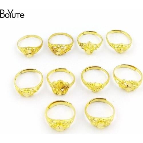 BoYuTe ( Mix 10 Pieces/Lot) Factory Supplier Metal Brass Ring Jewelry Accessories Rings for Women