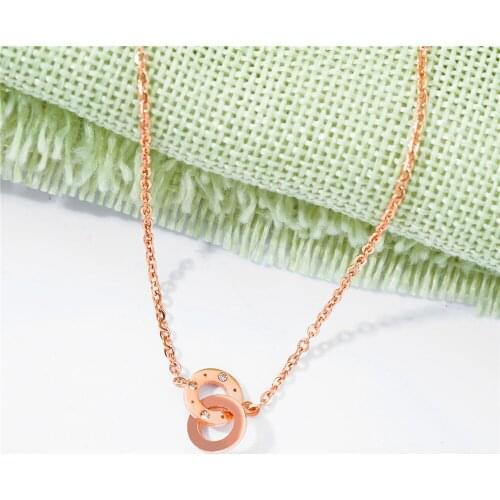 Hot Luxury Stainless Steel Zircon Rose Gold Color Circles Pendant Bracelet Ankle On Foot Beach Charm Ankles for Women Jewelry