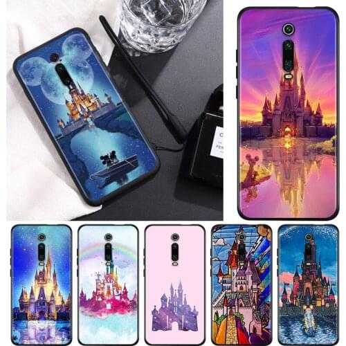 Disney Castle For Xiaomi Redmi 9T 9I 9AT 9A 9C 9 8A 8 7A 7 6A 6 5A 5 4X PRO Prime Plus Black Soft Phone Case