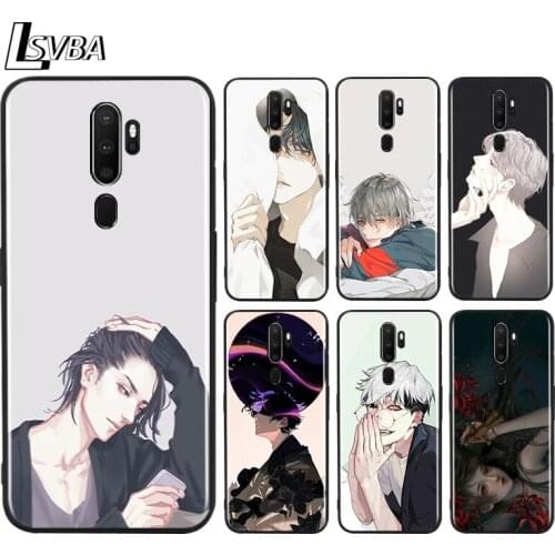 Black TPU Soft Cover Cute illustration for OPPO A9 2020 Reno 10X ZOOM ACE 4 3 2 Z F Pro 4G 5G Phone Case
