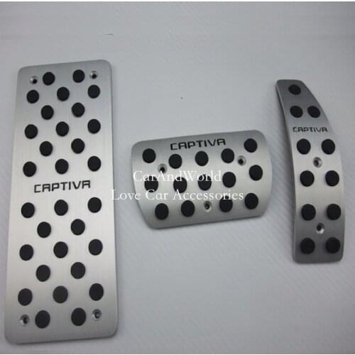 For Chevrolet Captiva AT Accelerator Brake Footrest Gas Pedals Aluminium Alloy Antiskid Fuel Refit Plate Pads Car Accessories