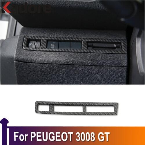 For Peugeot 3008 GT 2017 2018 2019 2020 Matte Headlight Front Light Lamp Adjust Button Instrument Switch Panel Cover Trim Bezel