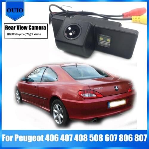 HD Rear view camera For Peugeot 406 407 408 508 607 806 807 Night Vision / waterproof Backup Parking Reversing Camera