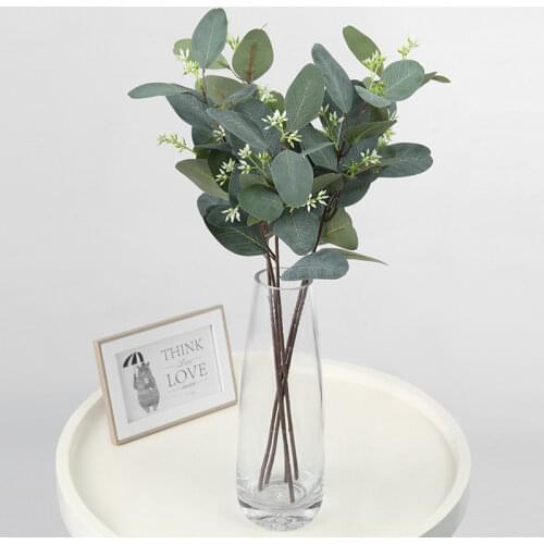 29cm Artificial Flower Eucalyptus Leaf Artificial Flower Cross-border Spot Artificial Plant Wedding Decoration Artificial Flower