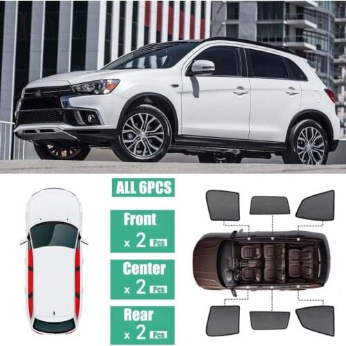 Side Windows Magnetic Sun Shade UV Protection Ray Blocking Mesh Visor Fit For Mitsubishi ASX 2016-2018