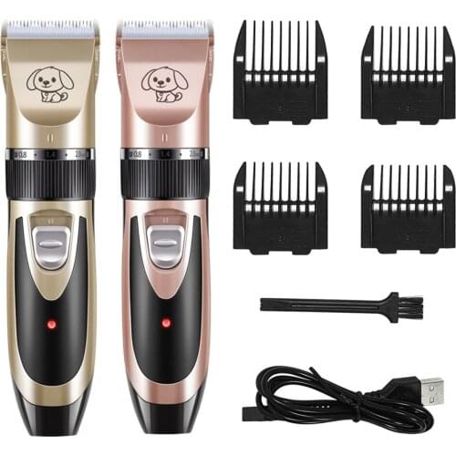 Professional Dog Hair Trimmer Cutter Machine Pet Haircut USB Rechargeable Electric Grooming Shaver Scissor Pet Supplies