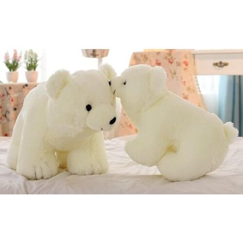 Stuffed animal white polar bear plush toy about 45 cm soft doll t6995