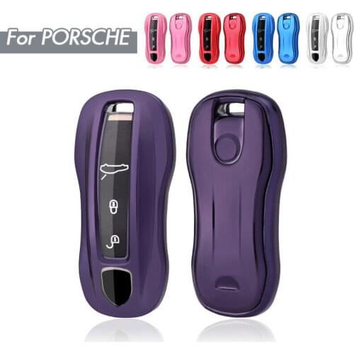 Soft TPU Remote Key Cover Case Skin Shell Fit For Porsche 911 992 series Cayenne Panamera 2017-2020