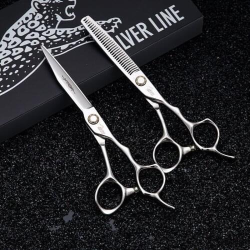 6 Professional Hair Salon Structure Scissors Set Cutting Barber Haircut Thinning Shear Scissors Hairdressing Hair Tools Scissors