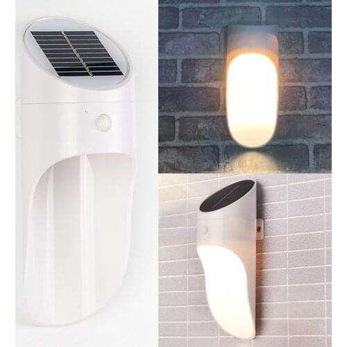 Microwave Sensor Wall Lamp LED Solar Light IP65 Waterproof Solar Lamp for Garden Pathway Fence Patio Decor Outdoor Lighting