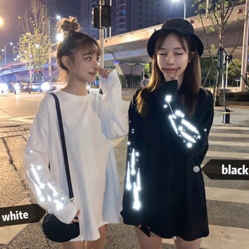 Novel Design T Shirt Women Round Collar Autumn Print Loose Long Sleeve Casual Streetwear Oversized Tee Shirt