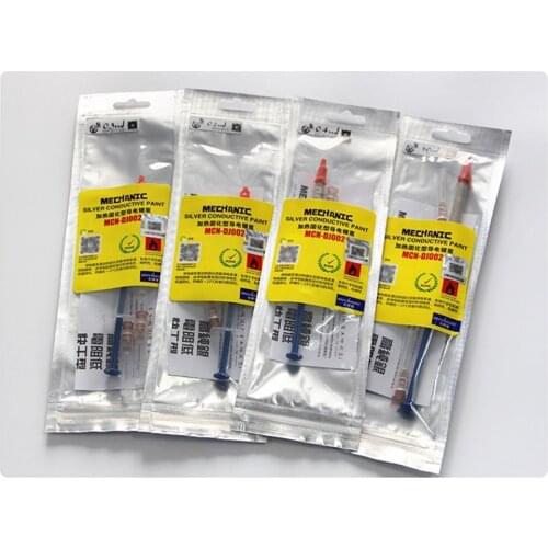 Orginal MECHANIC 100% Silver Conductive 0.2 0.3 0.4 1.0ML Glue Wire Electrically Paste Adhesive Paint PCB Repair