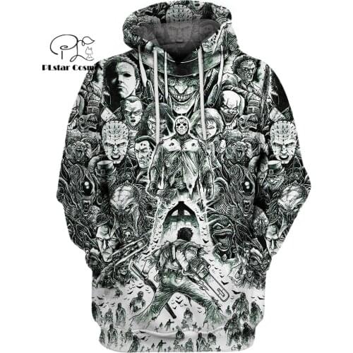 PLstar Cosmos horror Ash vs Evil Dead Jason Voorhees Halloween 3d hoodies/Sweatshirt Winter autumn Harajuku streetwear