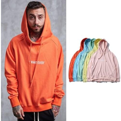 2020 Spring autumn Brand Men Solid color High Street Hoodies 8 Candy Colors Casual Simple Loose Pullover Streetwear Sweatshirts