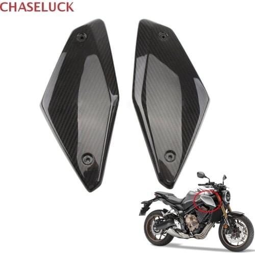 Carbon Fiber For Honda CB650R 2019 2020 Frame Side Panel Cover Shell Protector Decal Fairing Bodykit Deco Motorcycle Accessories