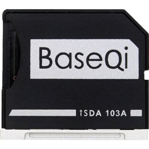 BaseQi Aluminum Stealth Drive Micro SD Card Adapter Memory Expansion SD Card Reader For Macbook Air 13 / Macbook Pro 13 Retina