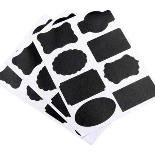 400pcs/lot Waterproof Blank Stickers 8 Kinds Of Pattern Black Sealing Sticker DIY Gift Package Decoration Product Note Label