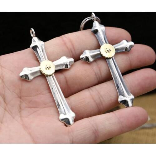 S925 Sterling Silver Jewelry Takahashi Goro Handmade Simple Cross Fashion Male And Female Pendants